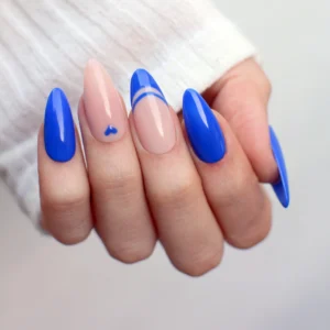 mano gel color esmalte permanente azul cremoso pink mask