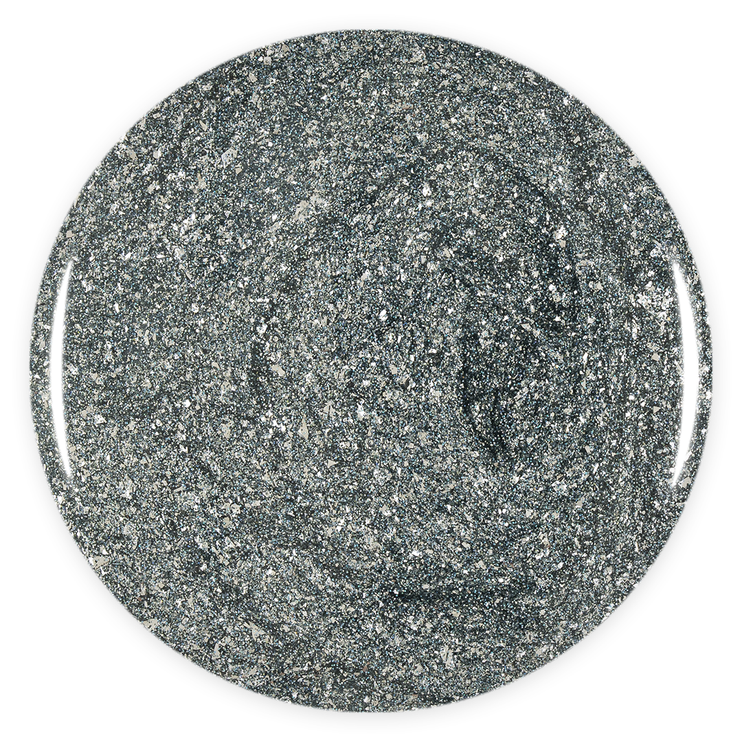 gota color gel esmalte permanente glitter flakes plata