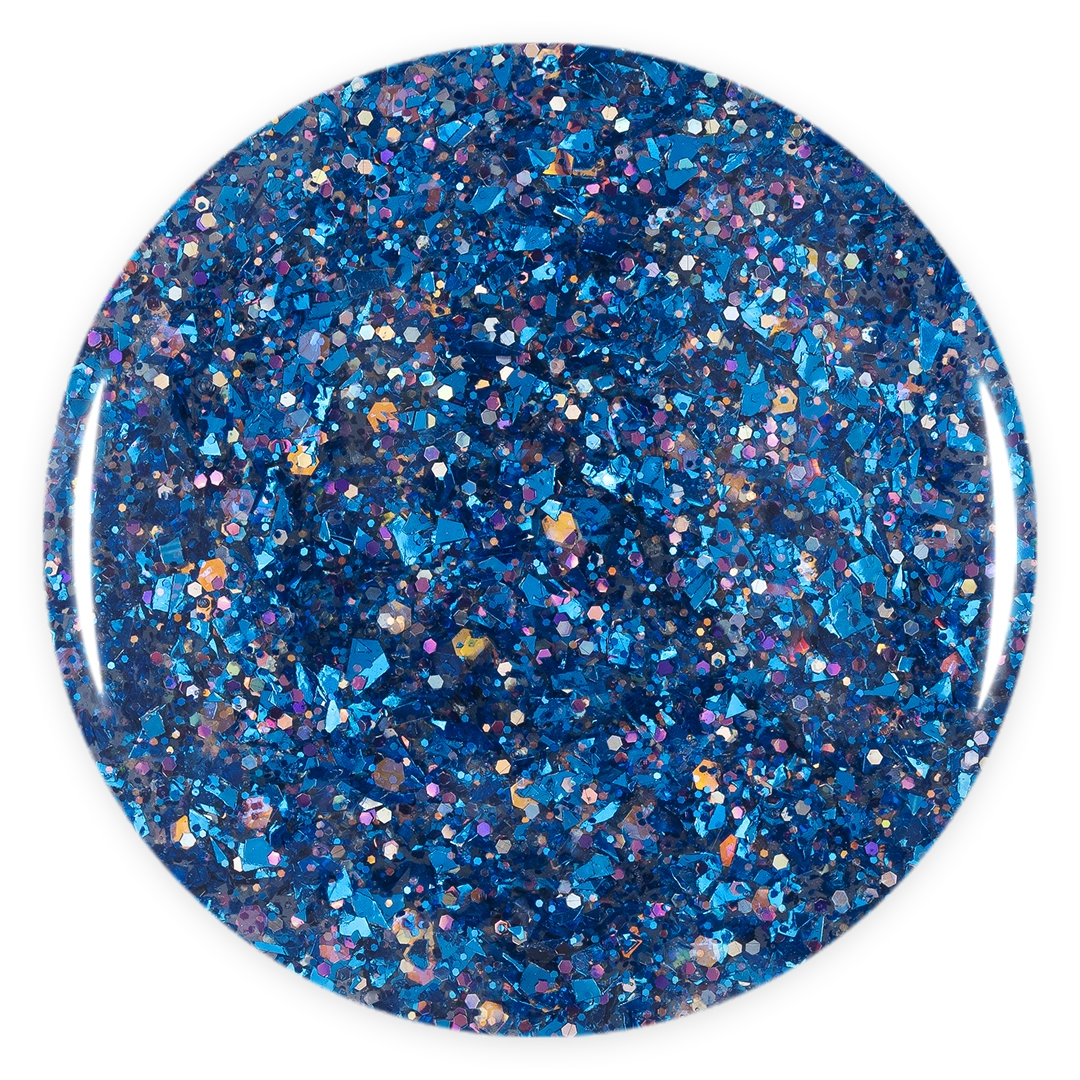 gota gel color esmalte permanente azul con glitter colección under the sea pink mask chile